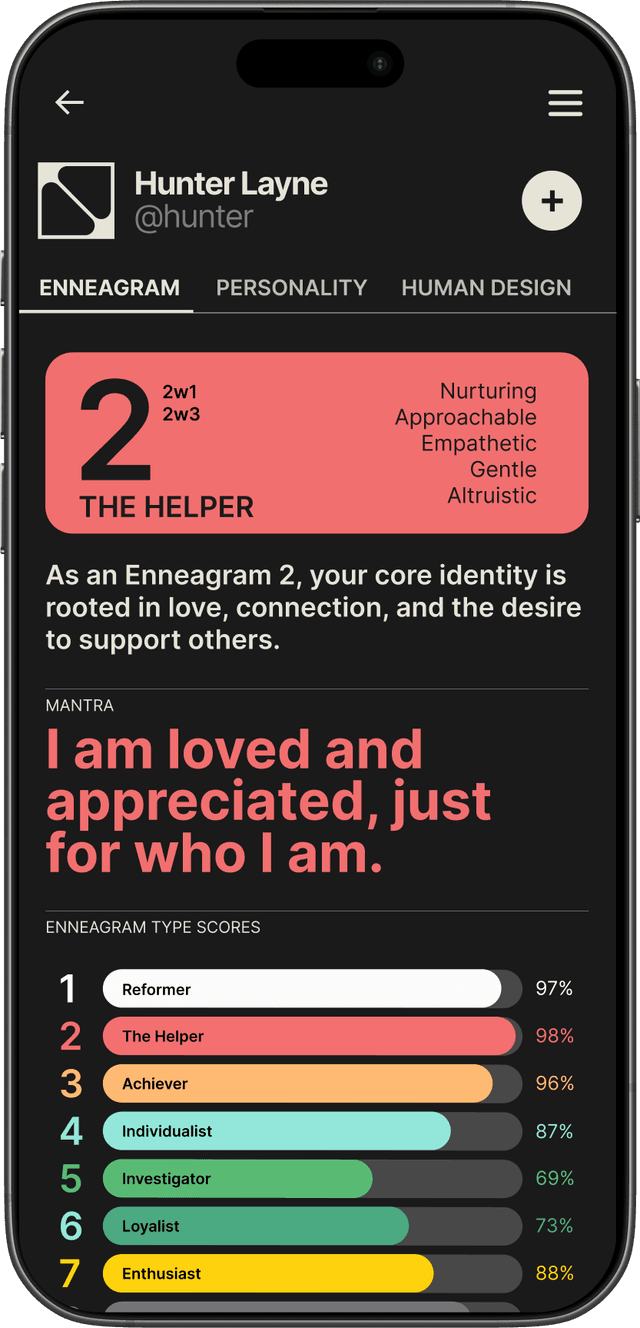 Mirror App - Enneagram Profile